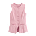 Vest Women Button