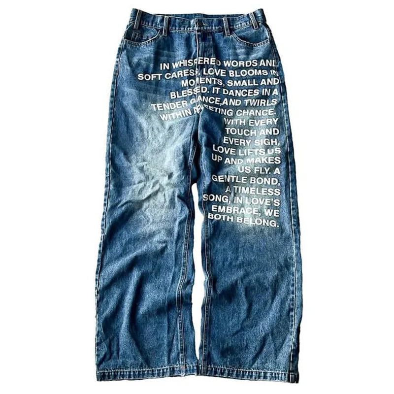 Y2K Script Denim
