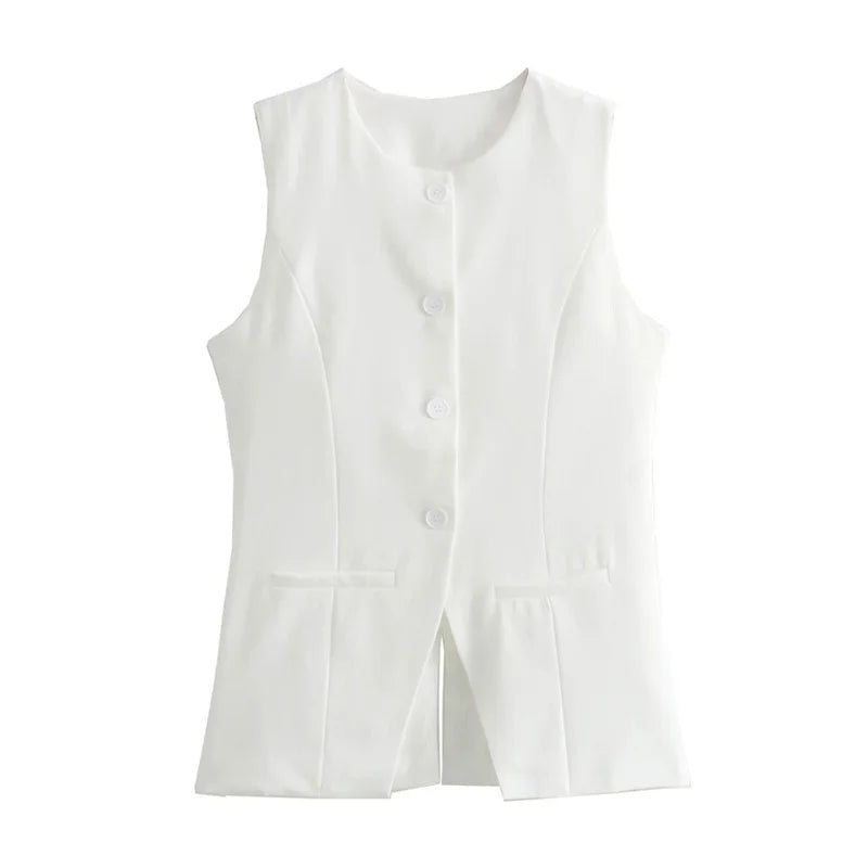 Vest Women Button