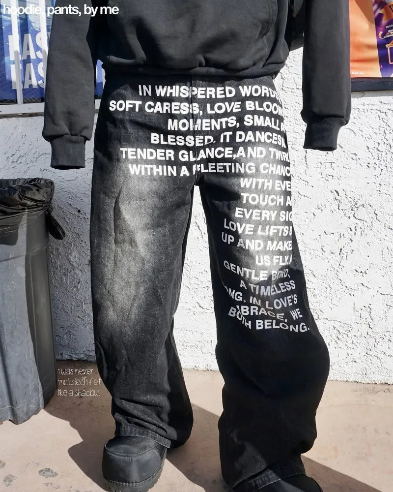 Y2K Script Denim